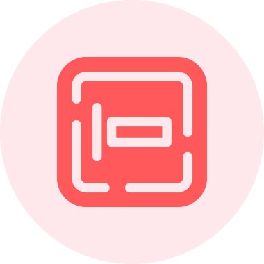 Beyaz arkaplanda tek bir izole simgenin vektör çizimi