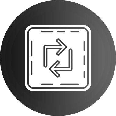 Eğilim biçimi izole edilmiş arkaplanda ok simgesi