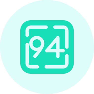 6 numaralı simge, vektör illüstrasyonu