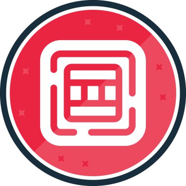 Rozet stili Çin feneri Çin ikonu.