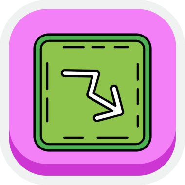 Yeşil bir simgenin vektör illüstrasyonu