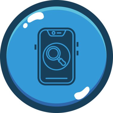 Akıllı telefonmuş. Web simgesi vektör illüstrasyonu