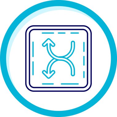 Eğilim biçimi izole edilmiş arkaplanda ok simgesi