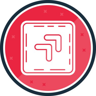 Kırmızı daire simgesinin vektör illüstrasyonu