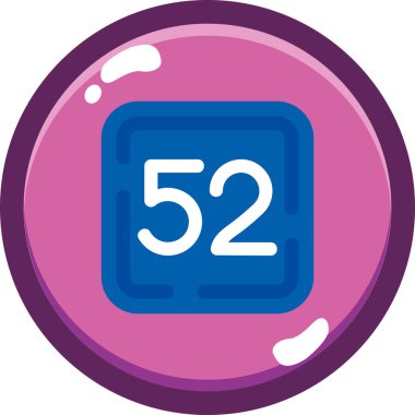 5 numaralı mavi simgenin vektör illüstrasyonu