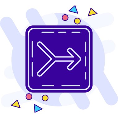 renk çizgisi ok simgesi beyaz arkaplanda izole edildi. Navigasyon sembolü. Navigasyon işaretçisi işareti. Değişken rastgele dinamik şekiller. vektör illüstrasyonu