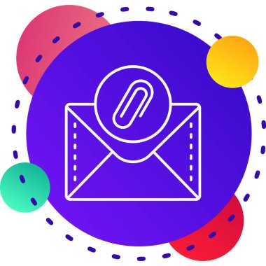 satır zarfı ve harf simgesi beyaz arkaplanda izole edildi. e-posta mesajı. Mektup e-posta pazarlaması. Renkli taslak konsepti. vektör