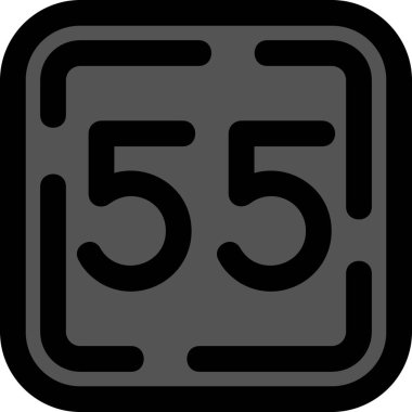 6 numaralı simge, vektör illüstrasyonu