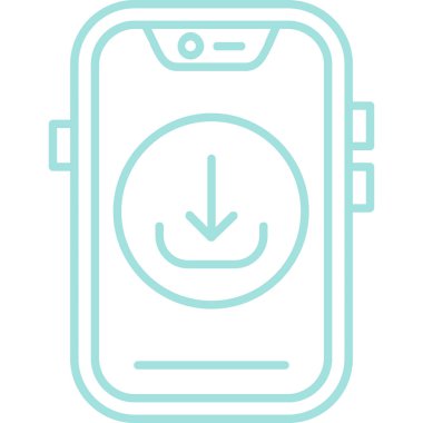 akıllı telefon simgesi vektör illüstrasyonu