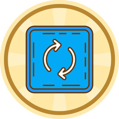 Moda biçimi izole edilmiş arkaplanda geri dönüşüm simgesi