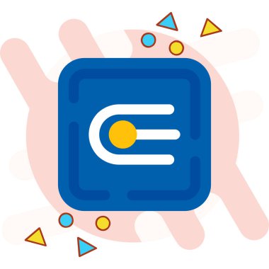 Bir kredi kartı simgesinin vektör çizimi