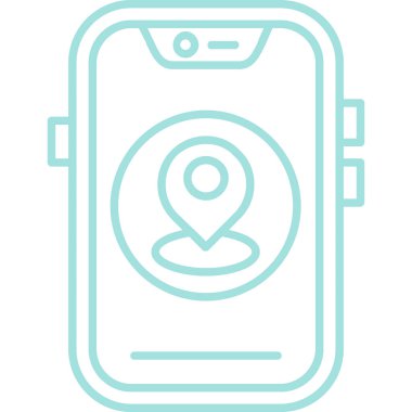 Akıllı telefon simgesinin vektör illüstrasyonu