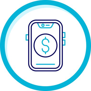 mobil uygulama ödeme simgesinin vektör illüstrasyonu