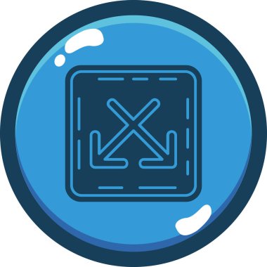 Mavi bir simgenin vektör illüstrasyonu