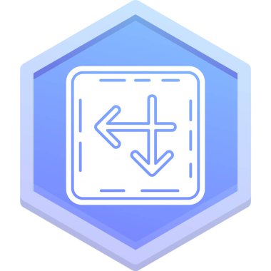 Yön yönü ok simgesi doldurulmuş - özet biçimi