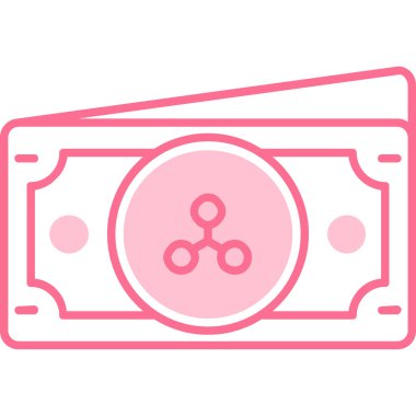 Banknot parası. Basit resimleme