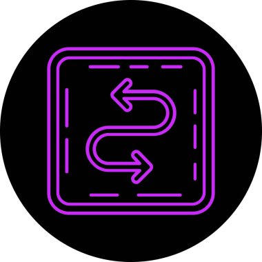 Modern yol simgesinin vektör illüstrasyonu