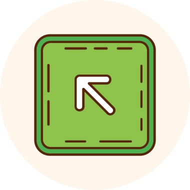 Sol yön ok simgesi, vektör illüstrasyonu