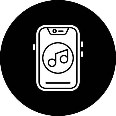 Müzik çalar simgesinin vektör illüstrasyonu