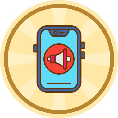 akıllı telefon simgesi vektör illüstrasyonu