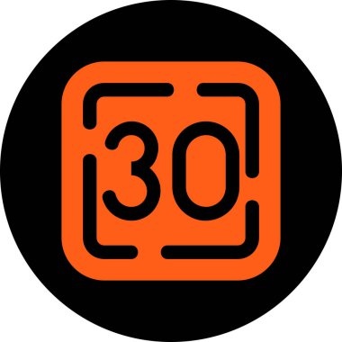 10 saatlik servis ikonu. Düz bir biçimin vektör illüstrasyonu.