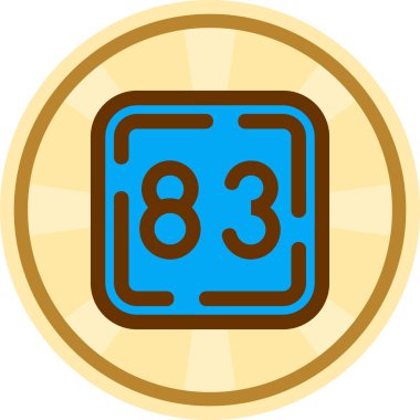 6 numaralı simge vektör illüstrasyonu