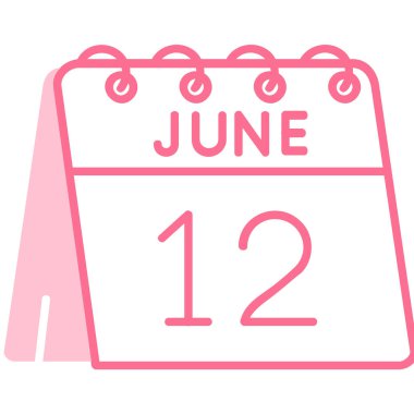 Pembe kurdeleli takvim