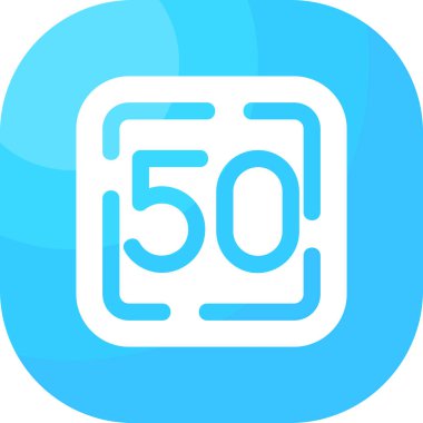 Mavi arkaplanda 56. metni olan bir simgenin çizimi