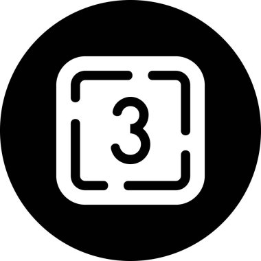 üç numara simge, basit biçim