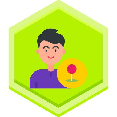 Yuvarlak arkaplanı olan bir ağaç simgesinin vektör çizimi