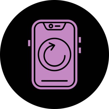 Akıllı telefon simgesinin vektör illüstrasyonu