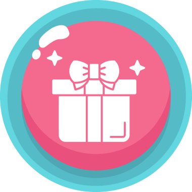 Hediye. Web simgesi basit illüstrasyon