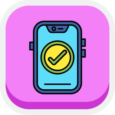 Cep telefonu simgesi, vektör illüstrasyonu