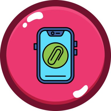 Batarya ikonlu akıllı telefon. Akıllı telefon vektör simgesi rengi düz izole edilmiş akıllı telefon