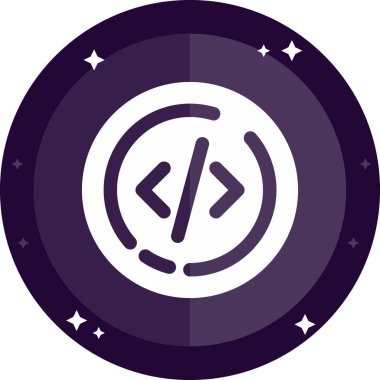 Simge vektör illüstrasyonu kodlanıyor