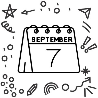 Takvim Eylül karikatür biçimi