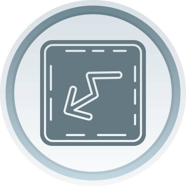 eşsiz ok sol vektör çizgisi simgesi