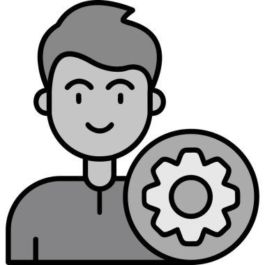 Müşteri Servisi simgesini. Vektör çizim