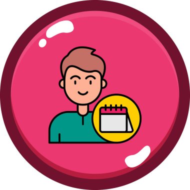 Bir takvim simgesinin vektör illüstrasyonu