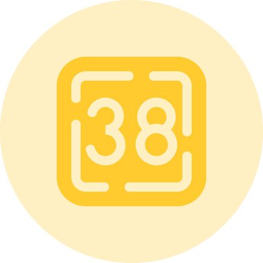 83. simge tasarımı, vektör illüstrasyonu