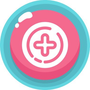 Düz stil sağlık hastane ikonu