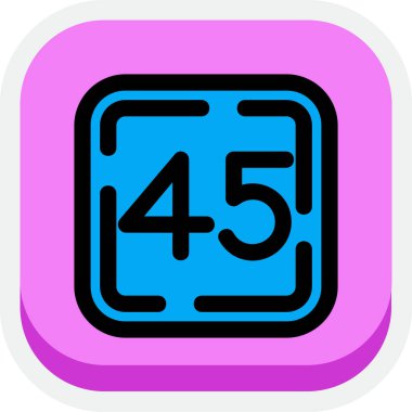 Güzel, uzun gölgeli 4 modern kare çizgi simgesi tasarımı