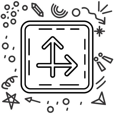 ok yönü simgesi ana hat biçiminde