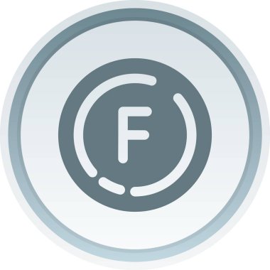 Benzersiz f vektör ph simgesi