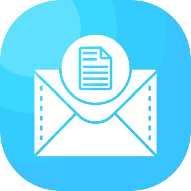 Zarf posta simgesi. anahat posta harfi vektör rengi düz izole