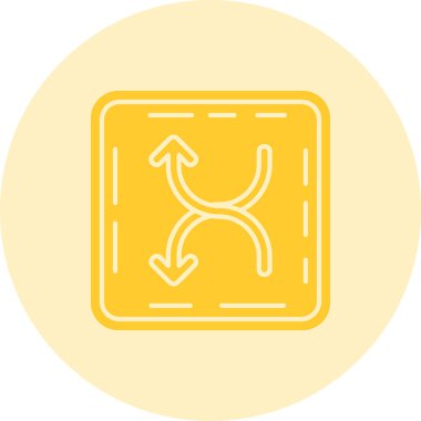 Bir yol simgesinin vektör illüstrasyonu