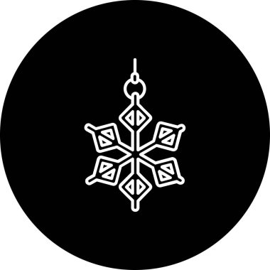 Yılbaşı kar tanesi simgesi siyah renkte beyaz arkaplanda izole edilmiş. Yılbaşı ve yeni yıl sembolü hisse senedi illüstrasyonu.