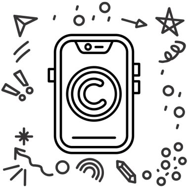 Akıllı telefon. Web simgesi basit tasarım