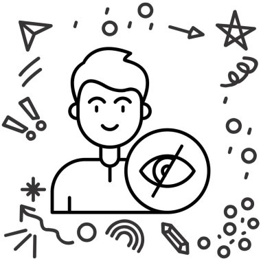 vektör içinde göz tarama simgesi.