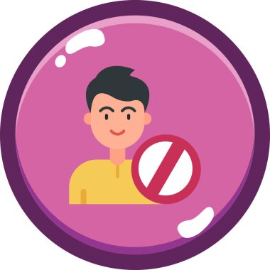 Avatar man simgesi vektör illüstrasyonu